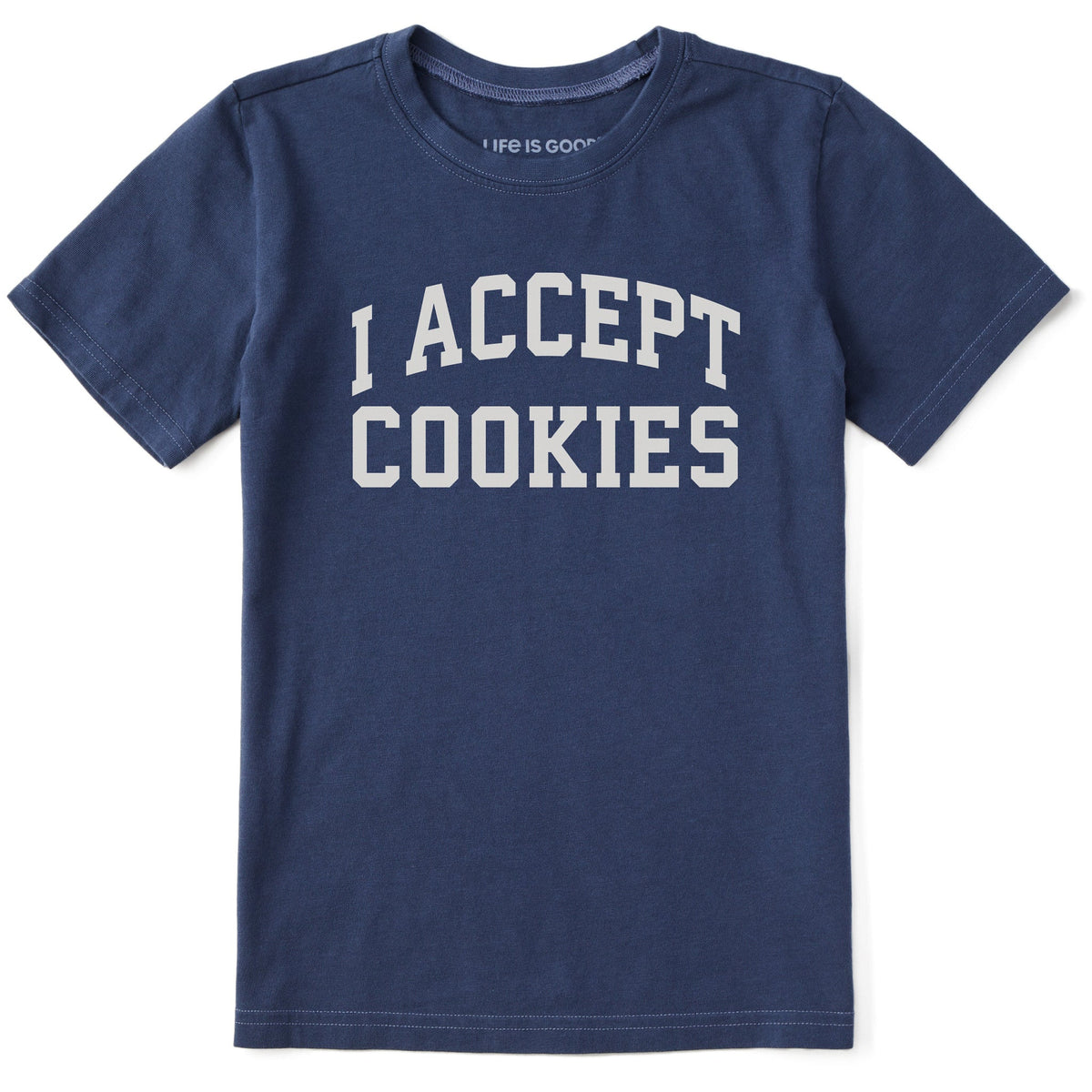 Kids I Accept Cookies Arch Short Sleeve Crusher Tee