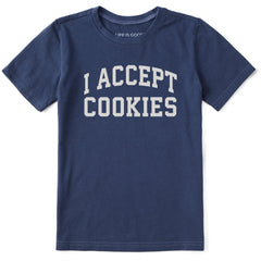 Kids I Accept Cookies Arch Short Sleeve Crusher Tee
