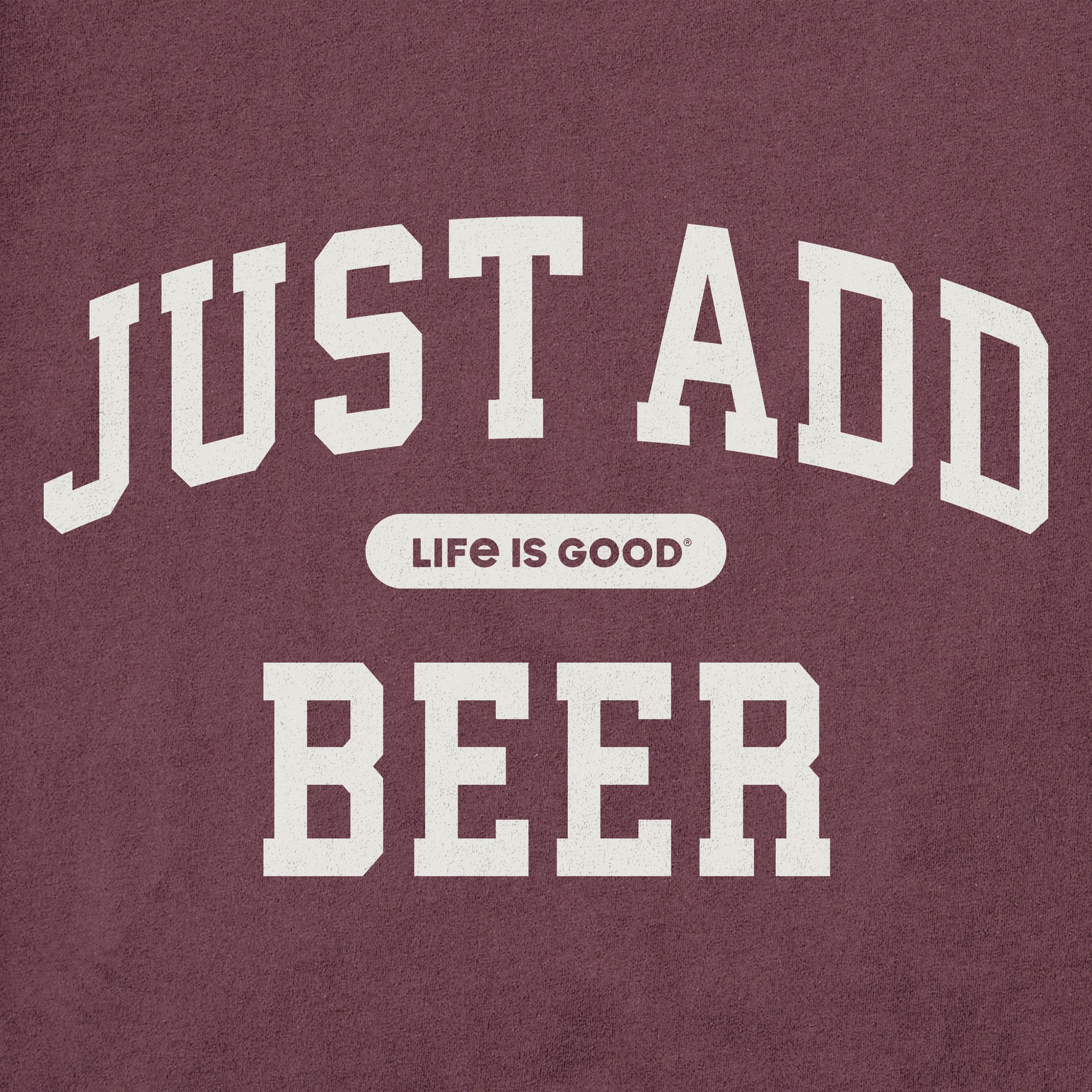 Men's Just Add Beer Arch Long Sleeve Crusher Tee