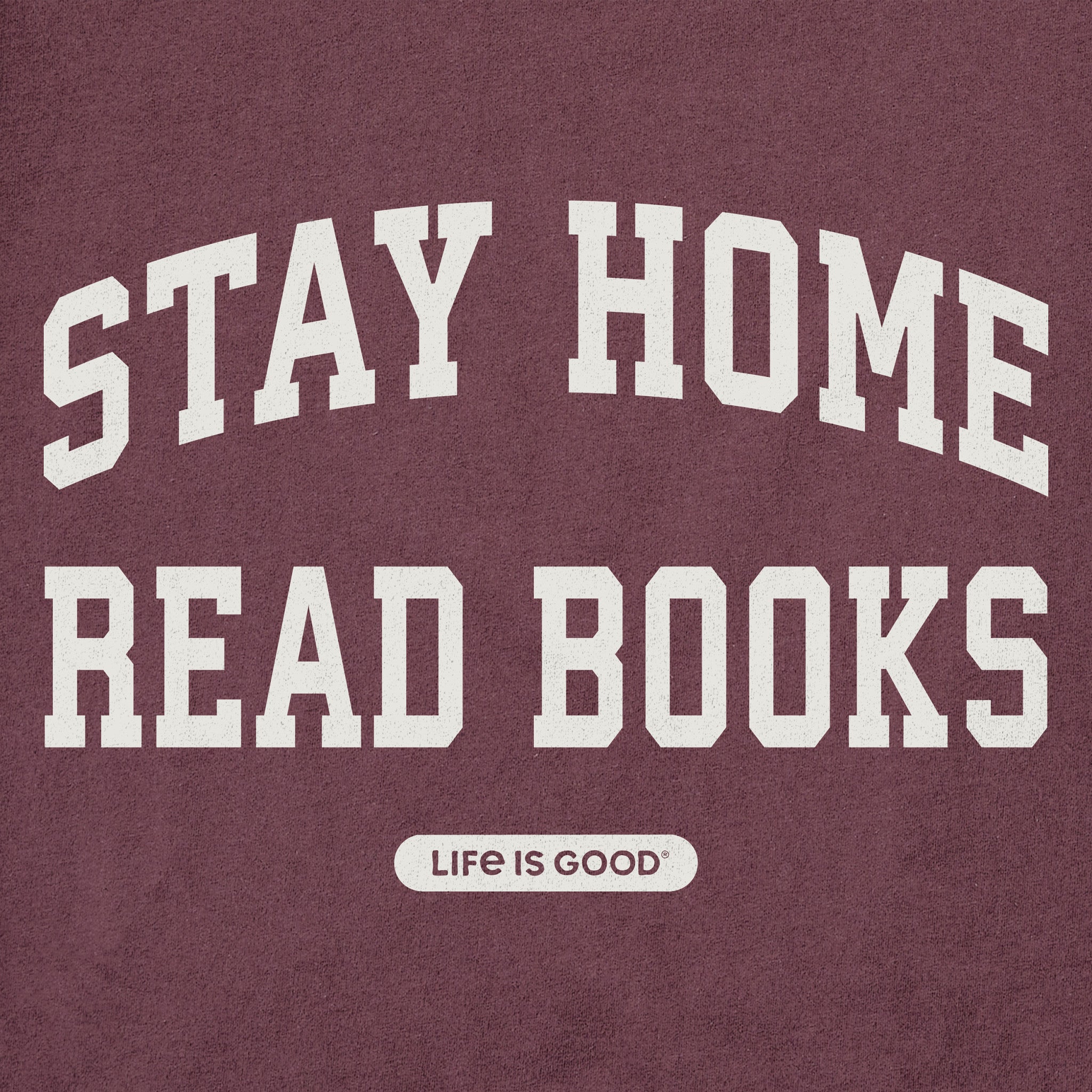 Men's Stay Home Read Books Arch Long Sleeve Crusher Tee
