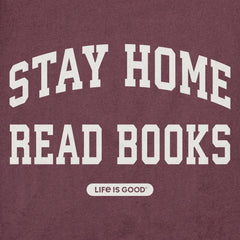 Men's Stay Home Read Books Arch Long Sleeve Crusher Tee