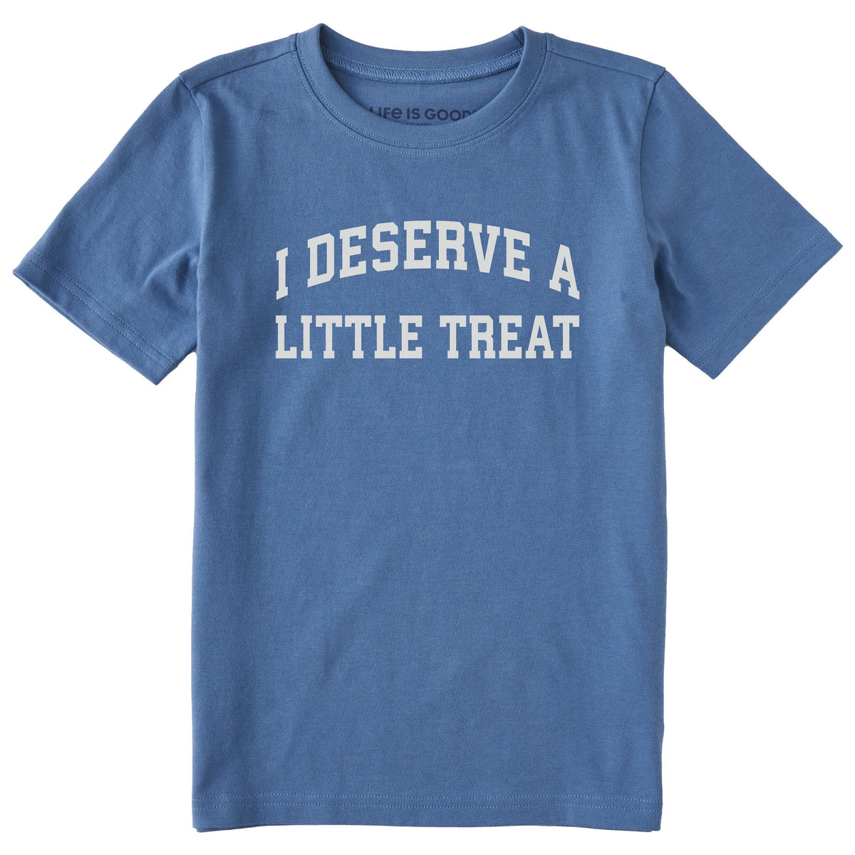 Kids I Deserve a Little Treat Arch Short Sleeve Crusher Tee