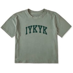 Women's IYKYK Arch Short Sleeve Crusher Boxy Tee