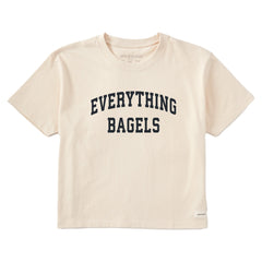 Women's Everything Bagels Arch Short Sleeve Crusher Boxy Tee