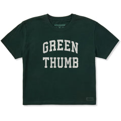 Women's Green Thumb Arch Short Sleeve Crusher Boxy Tee
