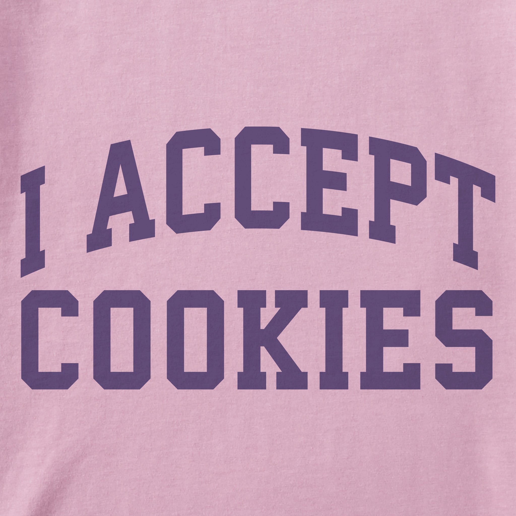 Women's I Accept Cookies Arch Short Sleeve Crusher Boxy Tee