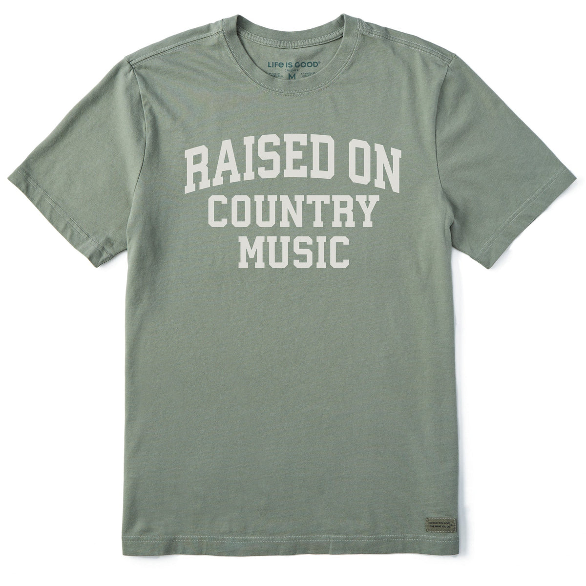 Men's Raised on Country Music Arch Short Sleeve Crusher Tee