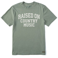 Men's Raised on Country Music Arch Short Sleeve Crusher Tee