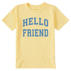 Kids Hello Friend Arch Short Sleeve Crusher Tee