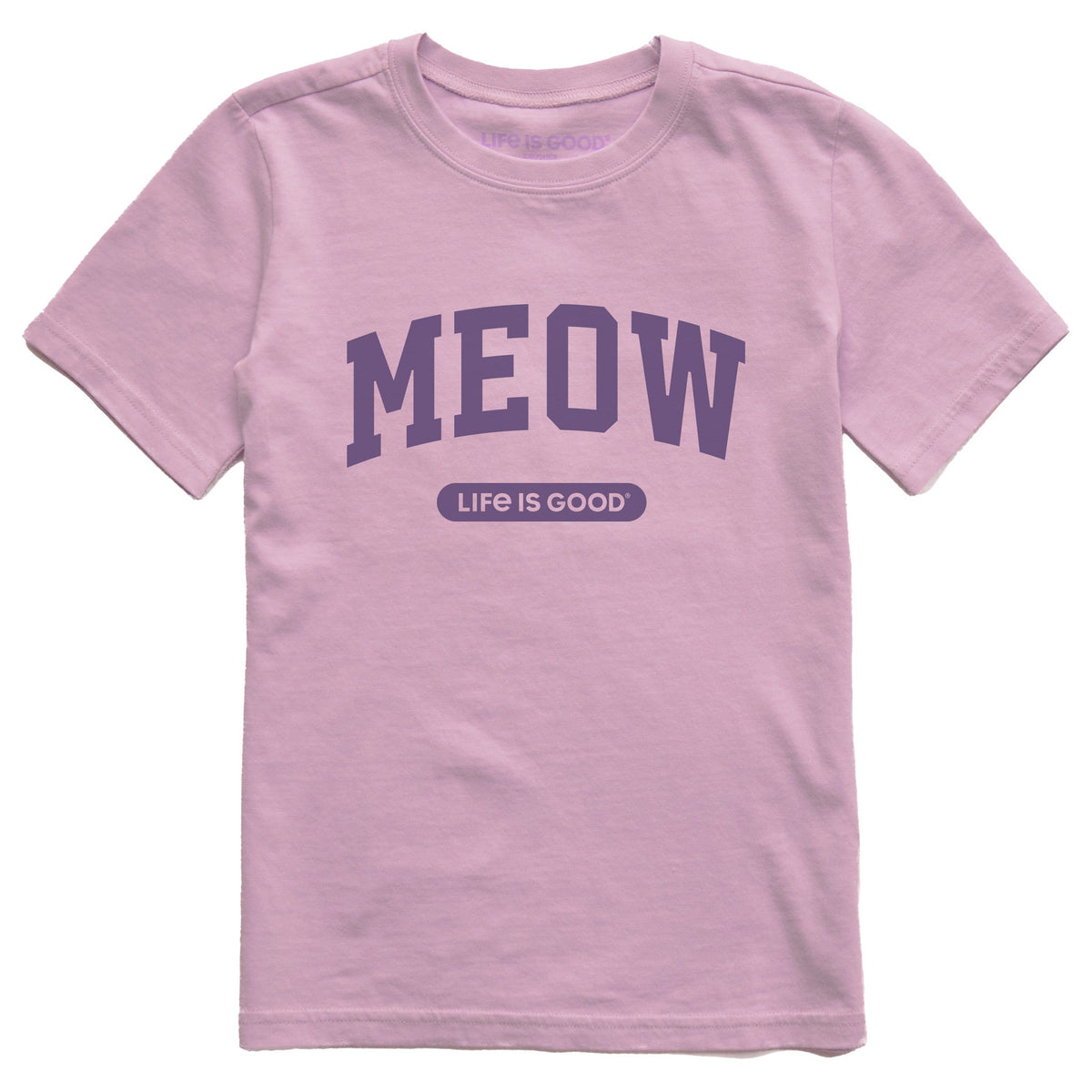 Kids Meow Arch Short Sleeve Crusher Tee