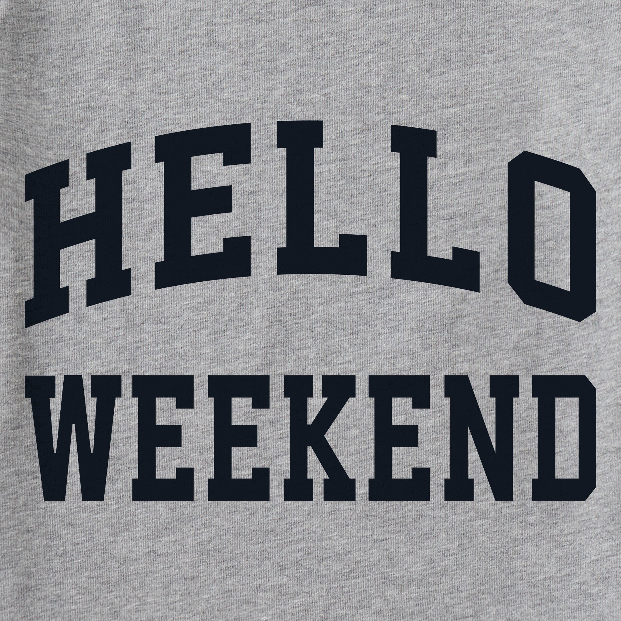 Men's Hello Weekend Arch Long Sleeve Crusher Tee