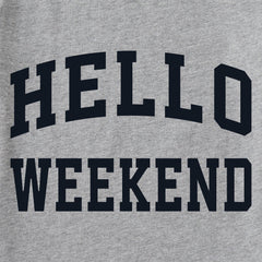 Men's Hello Weekend Arch Long Sleeve Crusher Tee