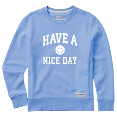 Women's Have a Nice Day Arch Simply True Fleece Crew