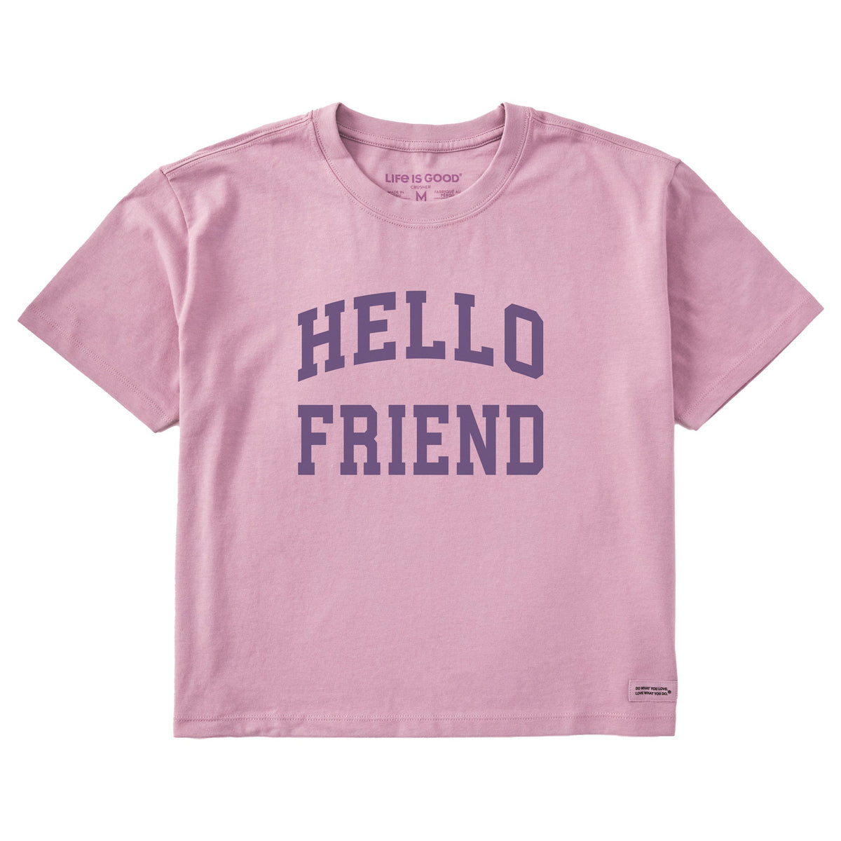 Women's Hello Friend Arch Short Sleeve Crusher Boxy Tee