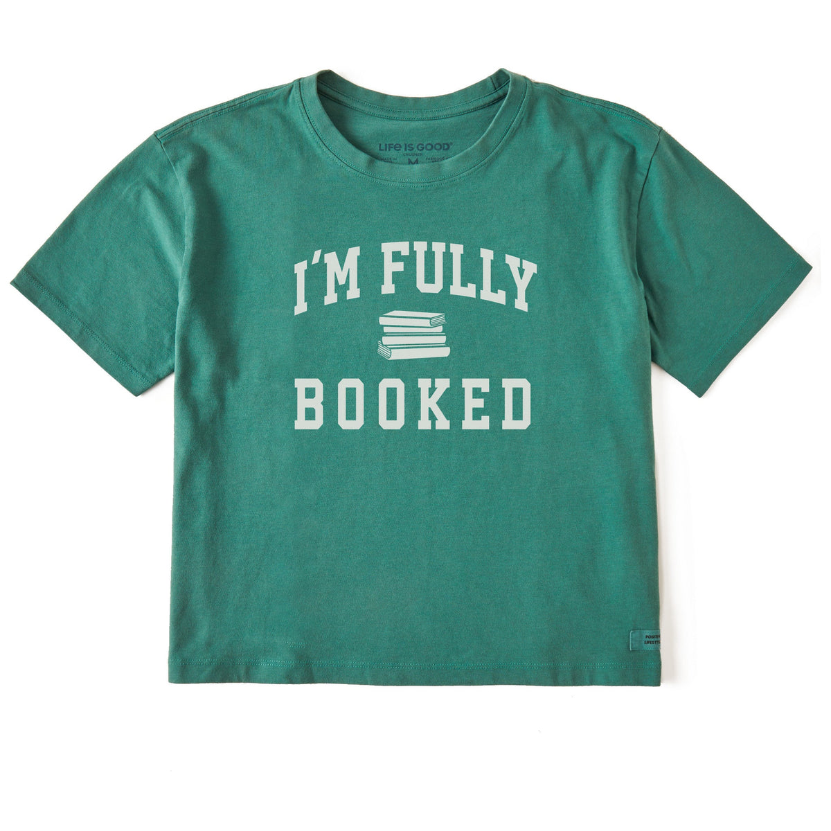 Women's I'm Fully Booked Arch Short Sleeve Crusher Boxy Tee