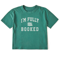 Women's I'm Fully Booked Arch Short Sleeve Crusher Boxy Tee