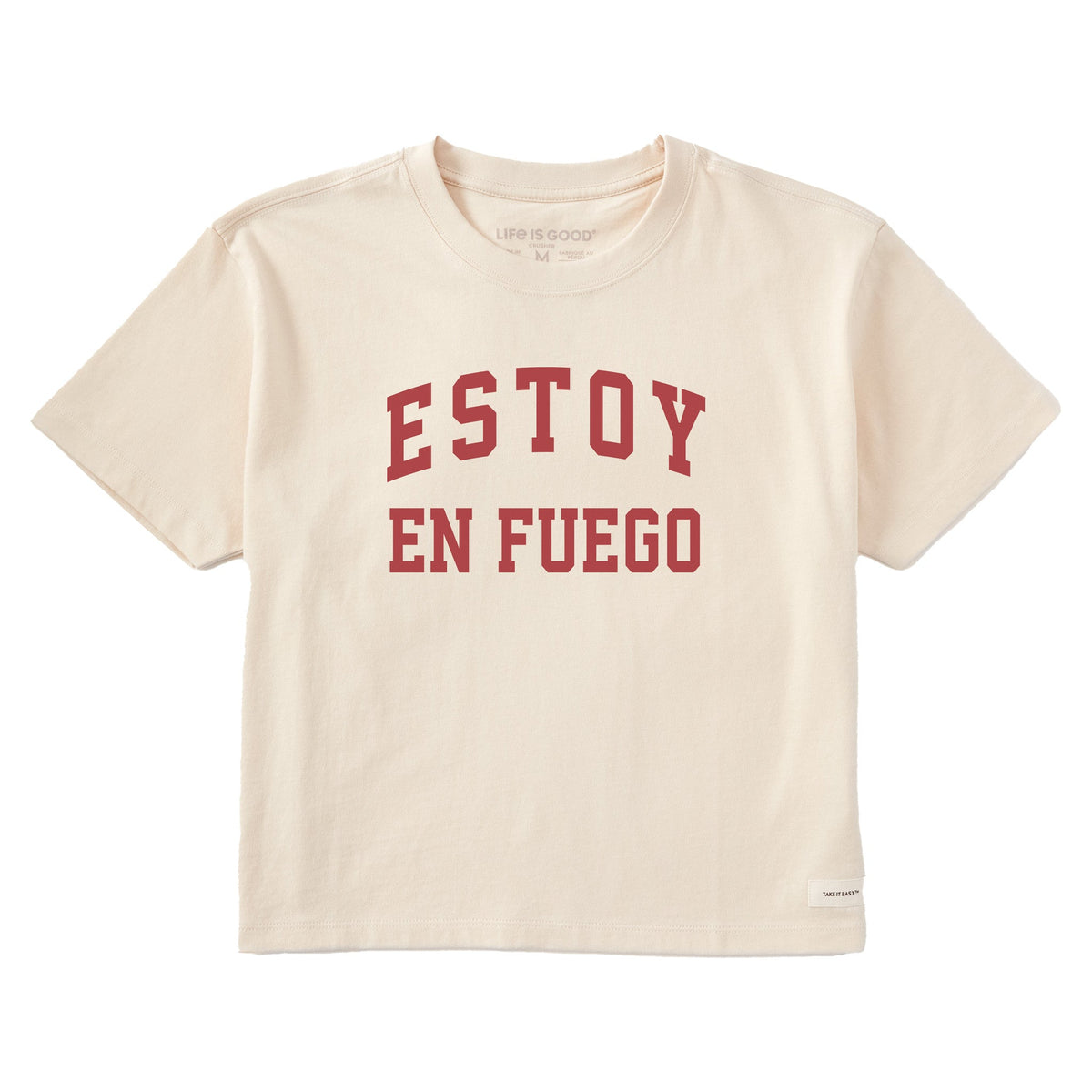Women's Estoy En Fuego Arch Short Sleeve Crusher Boxy Tee