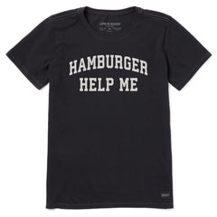 Women's Hamburger Help Me Arch Short Sleeve Crusher Tee
