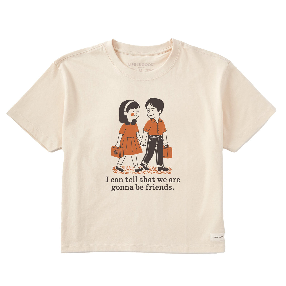Women's Gonna Be Friends Short Sleeve Crusher Boxy Tee