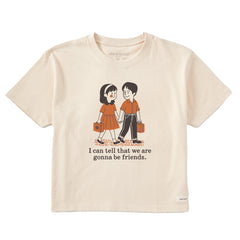 Women's Gonna Be Friends Short Sleeve Crusher Boxy Tee