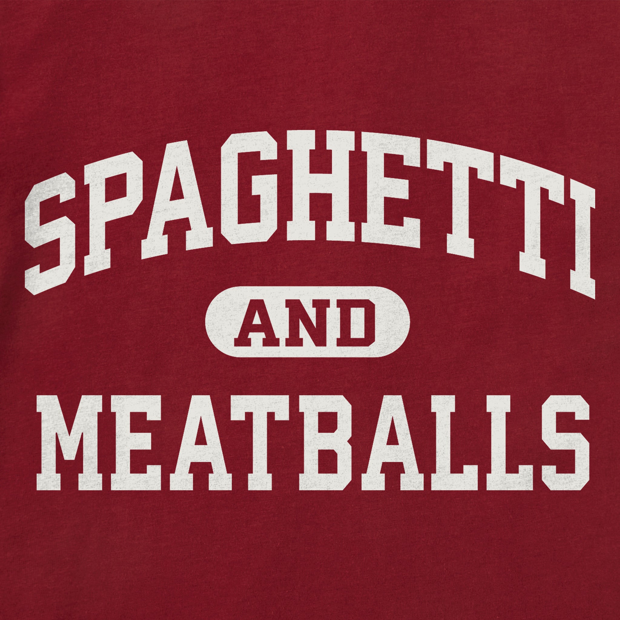 Toddler Spaghetti and Meatballs Arch Short Sleeve Crusher Tee