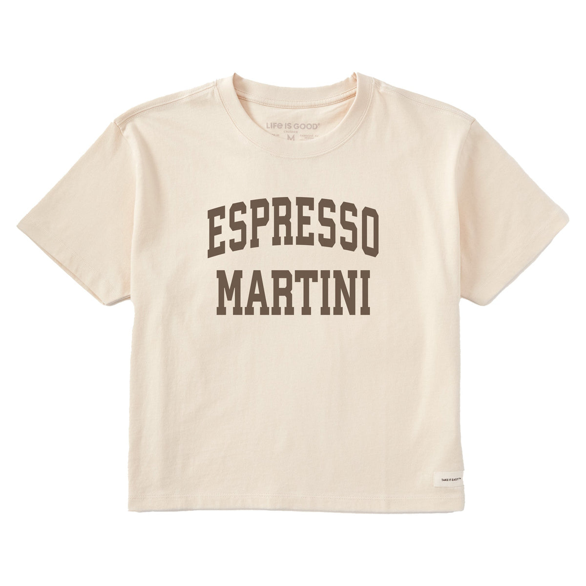 Women's Espresso Martini Arch Short Sleeve Crusher Boxy Tee