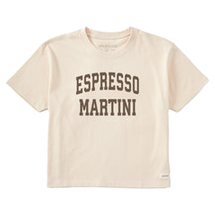 Women's Espresso Martini Arch Short Sleeve Crusher Boxy Tee