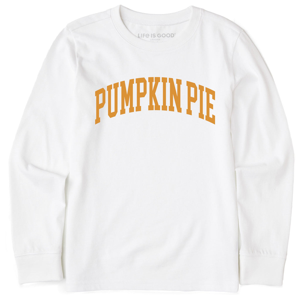 Kids Pumpkin Pie Athletic Arch Long Sleeve Crusher Tee
