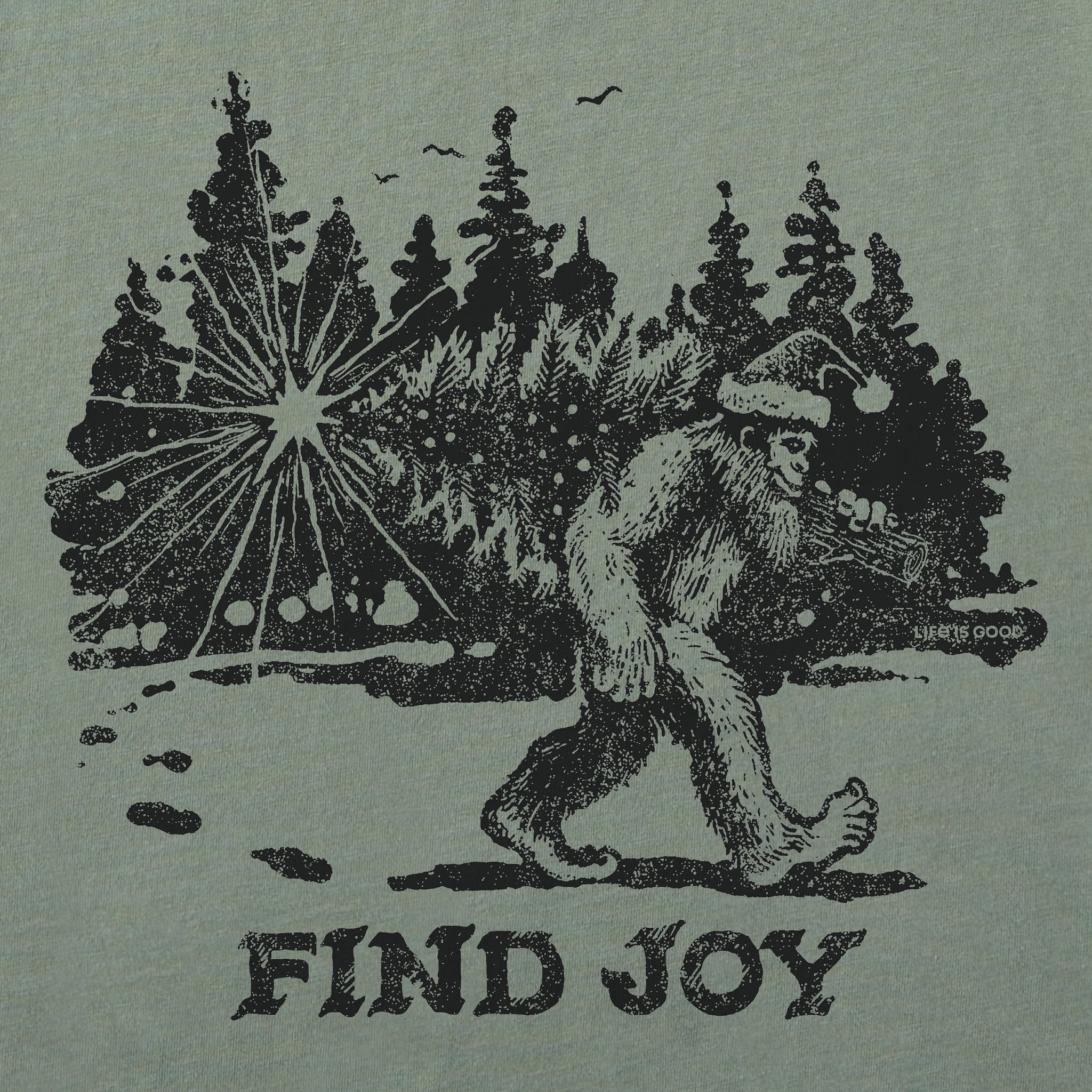 Men's Find Joy Sasquatch Short Sleeve Crusher Tee