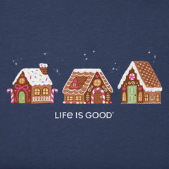 Women's Gingerbread House Trio Long Sleeve Crusher Tee