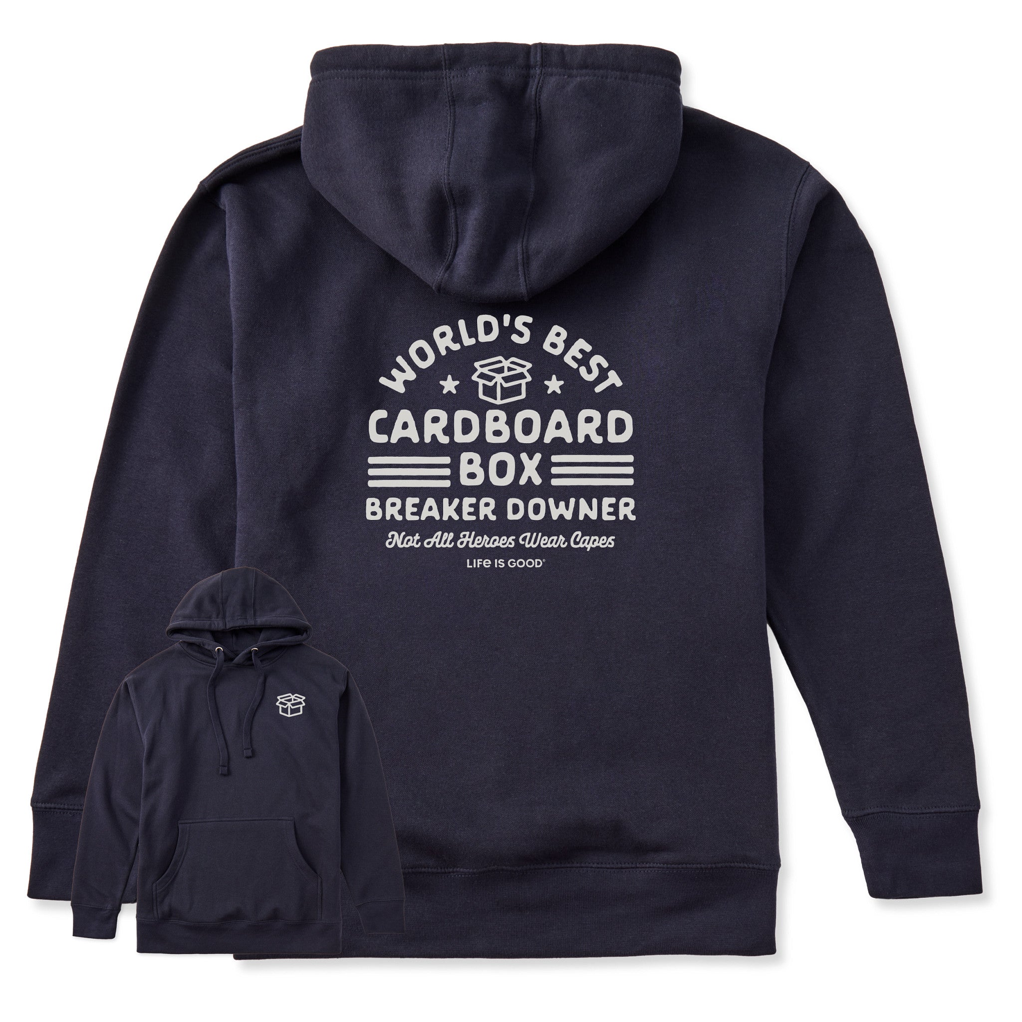 Adult Unisex Cardboard Box Breaker Downer Every Wear Hoodie Sweatshirt