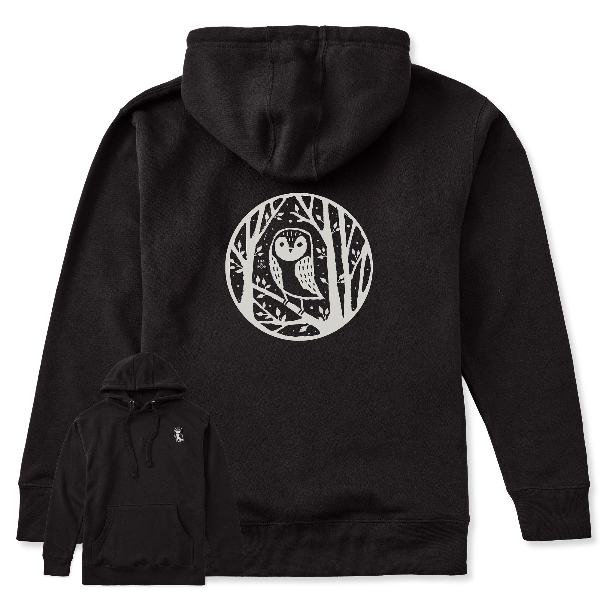 Adult Unisex Owl in the Trees Every Wear Hoodie Sweatshirt