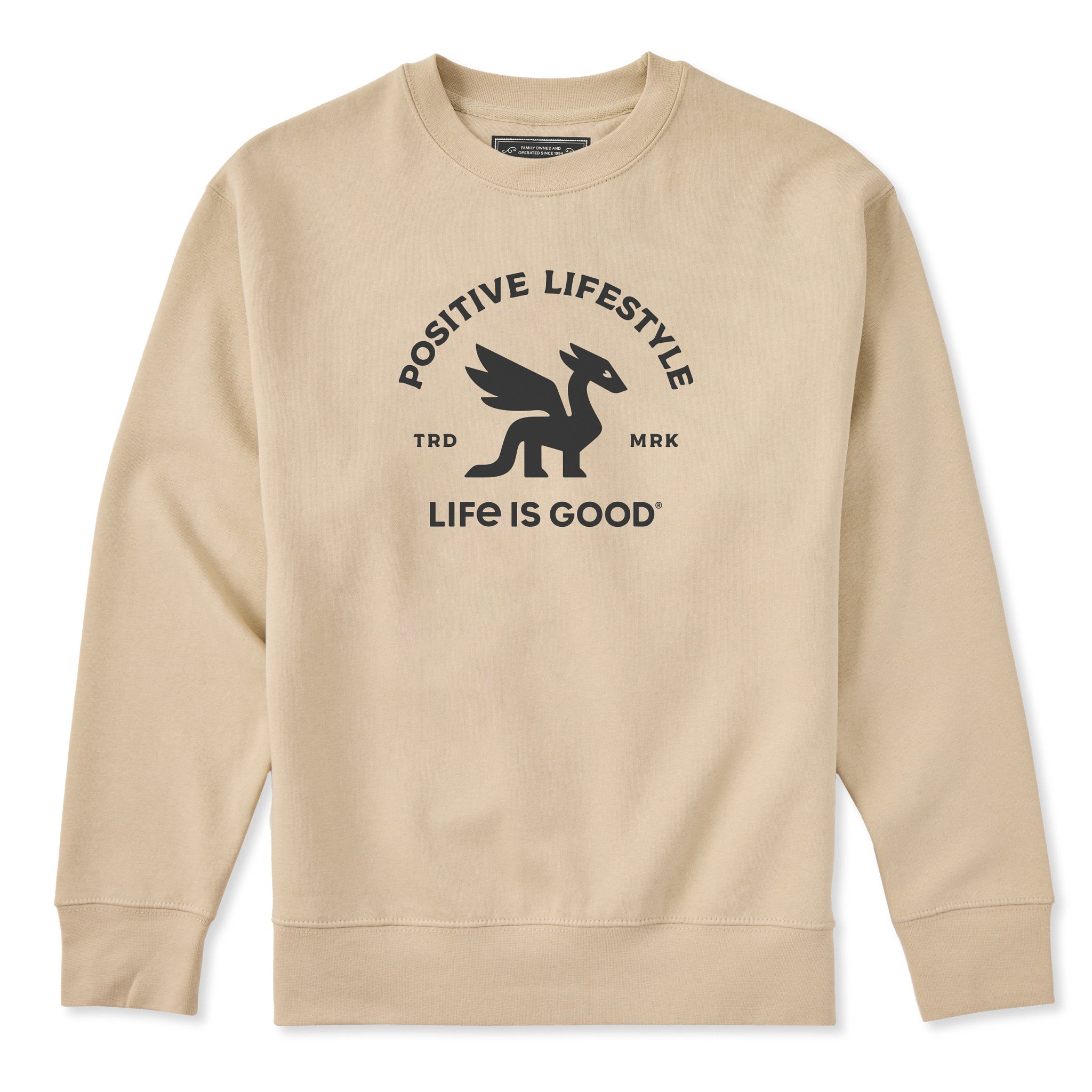 Adult Unisex Positive Lifestyle Dragon Every Wear Crew Sweatshirt