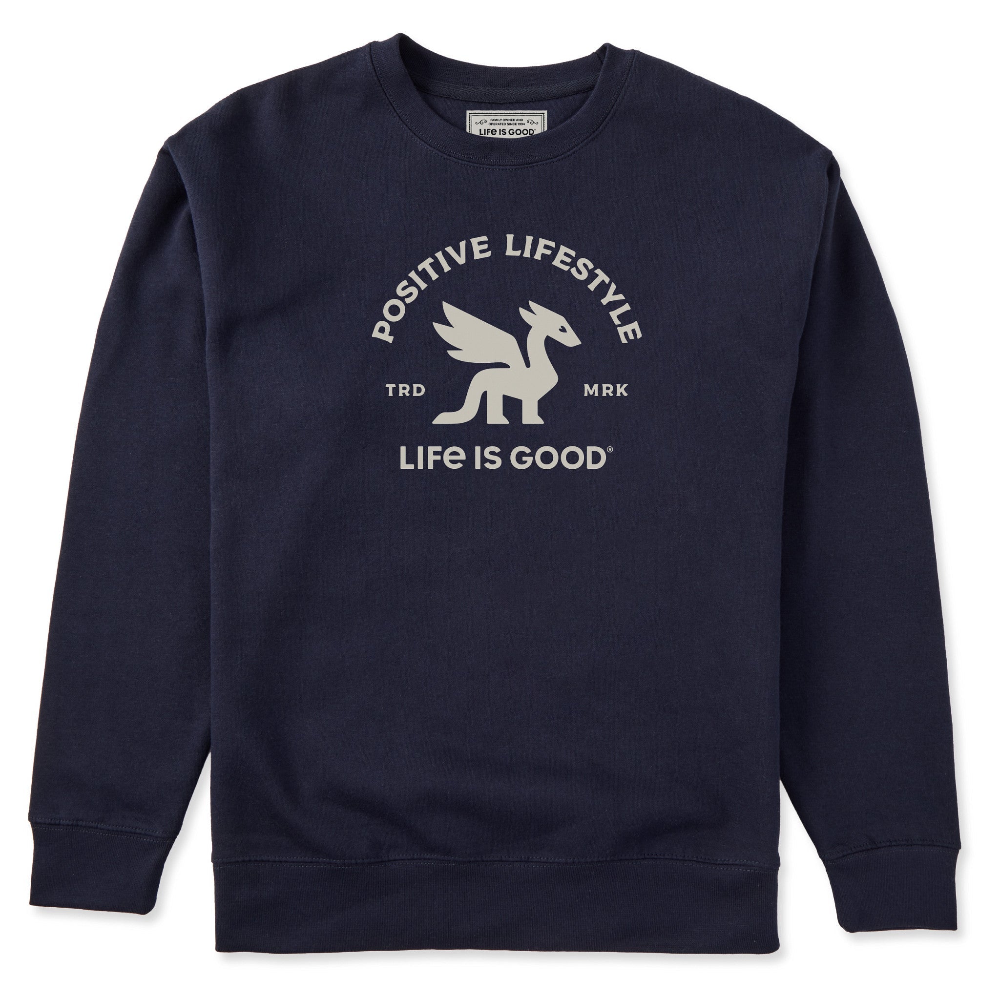 Adult Unisex Positive Lifestyle Dragon Every Wear Crew Sweatshirt