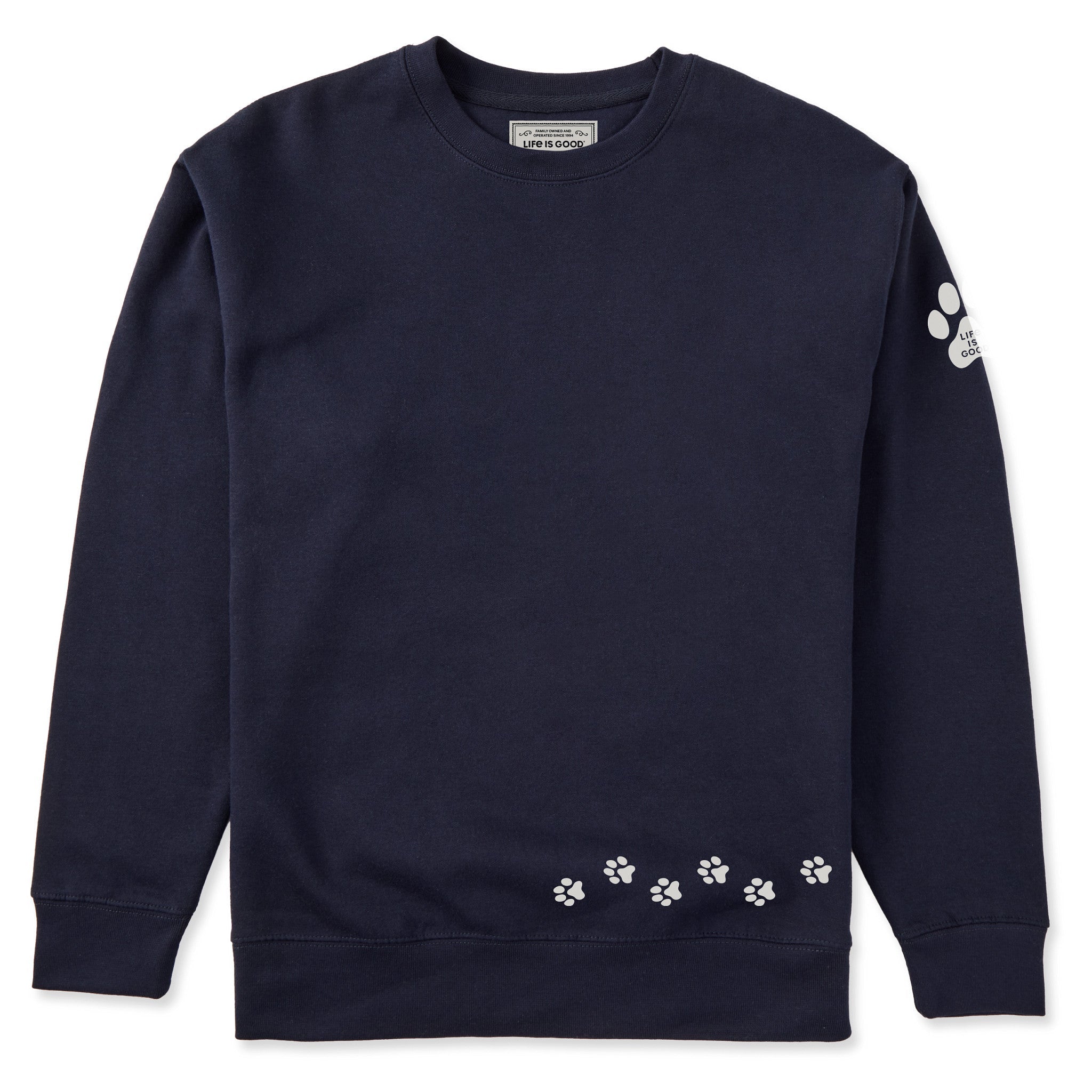 Adult Unisex Walking Paws Every Wear Crew Sweatshirt