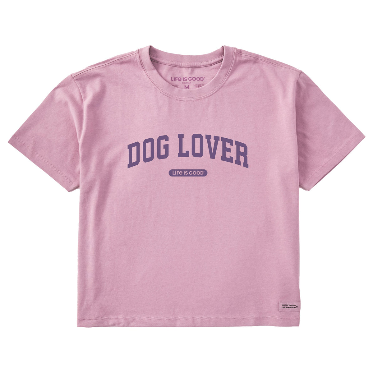 Women's Dog Lover Arch Short Sleeve Crusher Boxy Tee