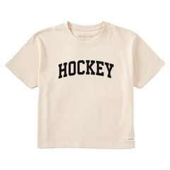 Women's Hockey Arch Short Sleeve Crusher Boxy Tee