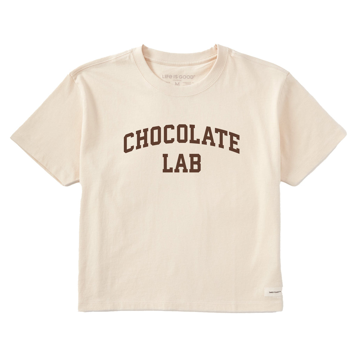 Women's Chocolate Lab Arch Short Sleeve Crusher Boxy Tee