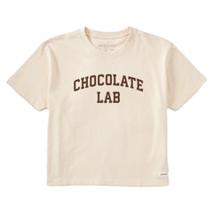 Women's Chocolate Lab Arch Short Sleeve Crusher Boxy Tee