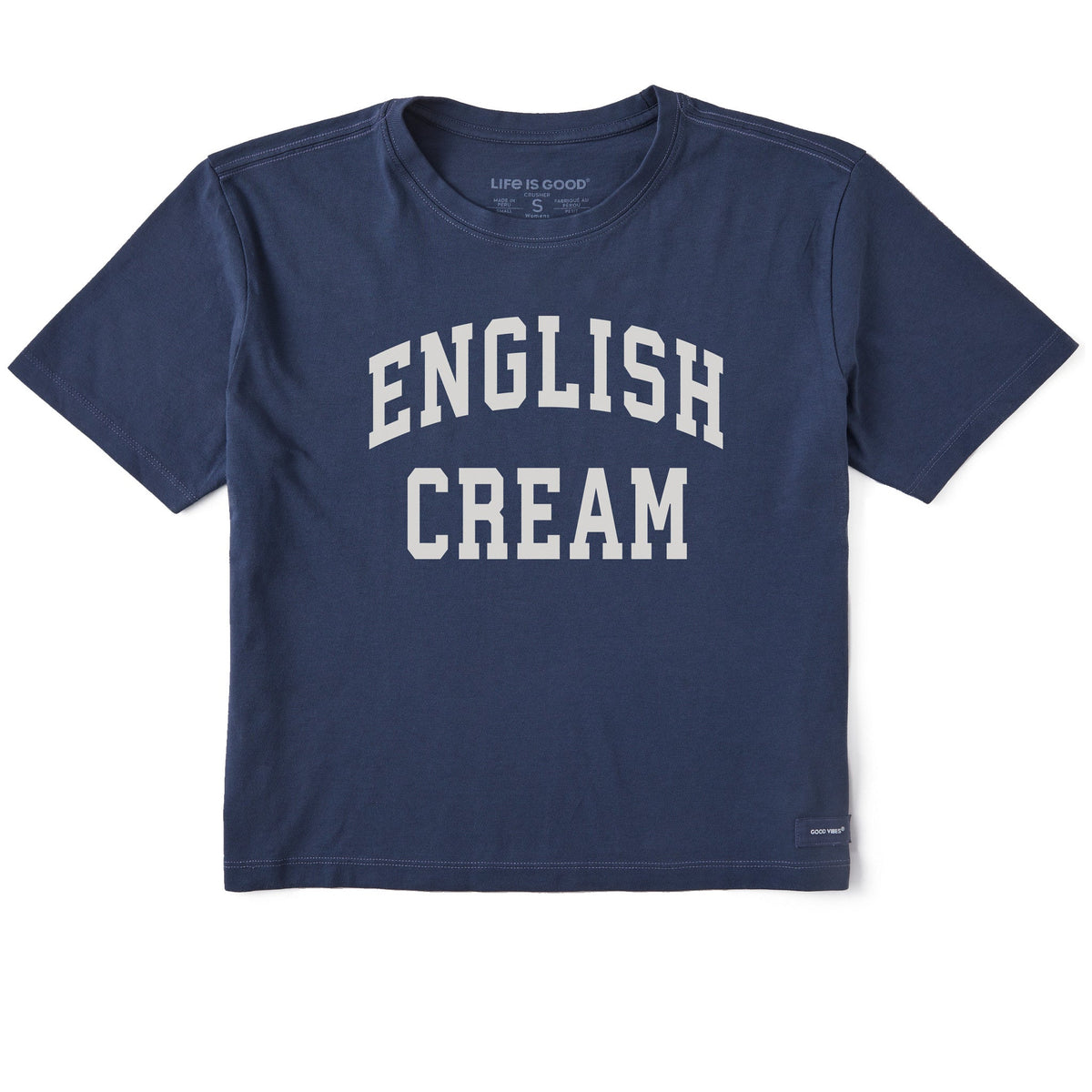 Women's English Cream Arch Short Sleeve Crusher Boxy Tee