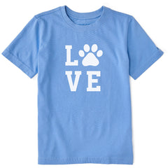 Kids Love Paw Arch Short Sleeve Crusher Tee