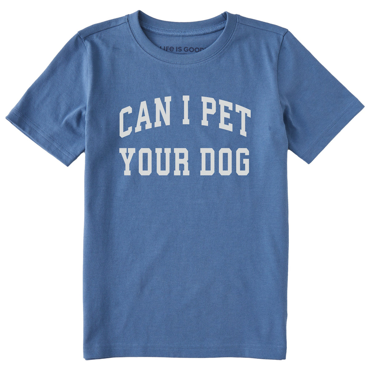 Kids Can I Pet Your Dog Arch Short Sleeve Crusher Tee
