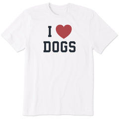Men's I Heart Dogs Arch Short Sleeve Crusher Tee
