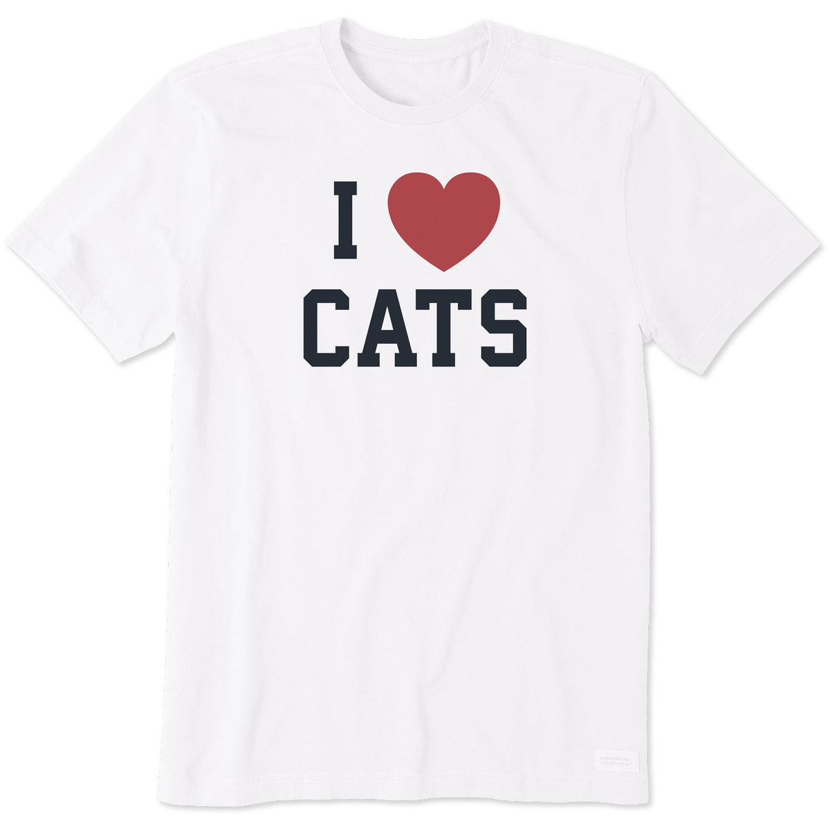 Men's I Heart Cats Arch Short Sleeve Crusher Tee