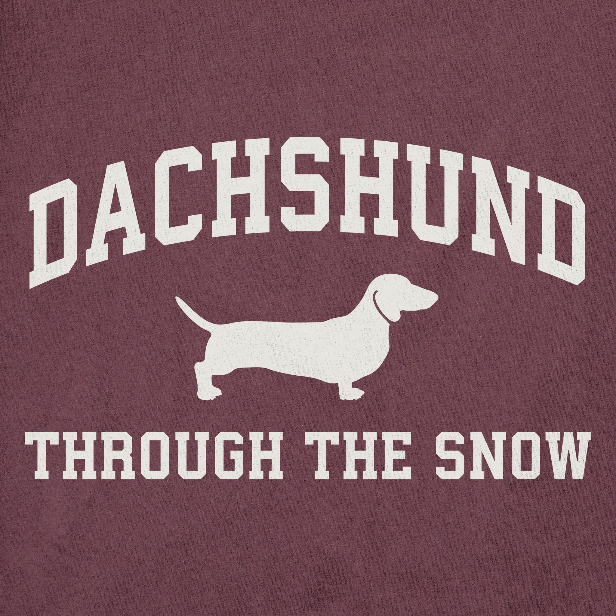 Women's Dachshunds Snow Arch Long Sleeve Crusher Tee