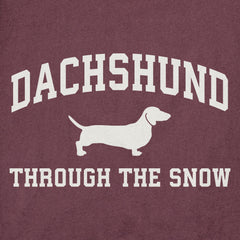 Women's Dachshunds Snow Arch Long Sleeve Crusher Tee