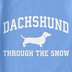 Women's Dachshunds Snow Arch Long Sleeve Crusher Boxy Tee