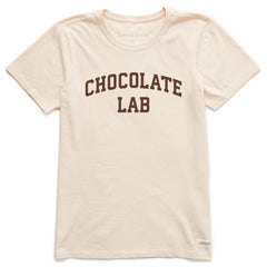Women's Chocolate Lab Arch Short Sleeve Crusher Tee
