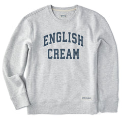 Women's English Cream Arch Simply True Fleece Crew