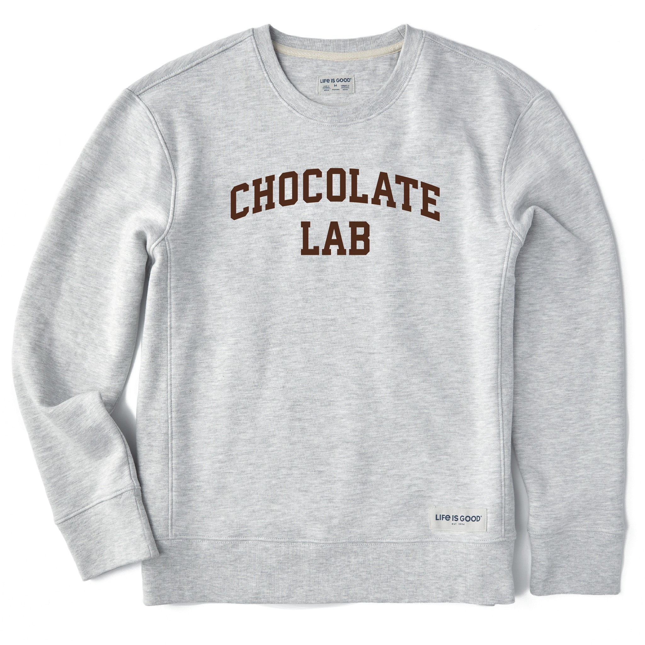 Women's Chocolate Lab Arch Simply True Fleece Crew